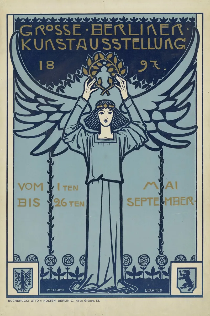 Grosse Berliner Kunstausstellung 2 by Melchior Lechter - Canvas Print