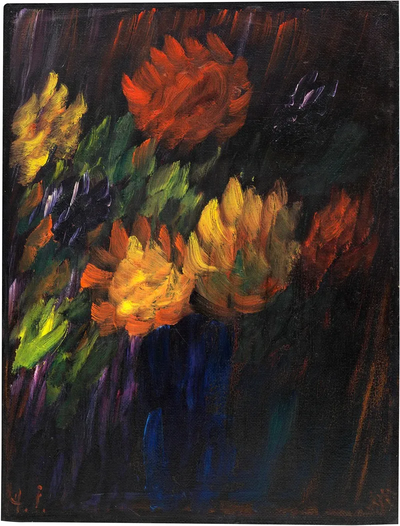 Grosses Stilleben Chrysanthemen