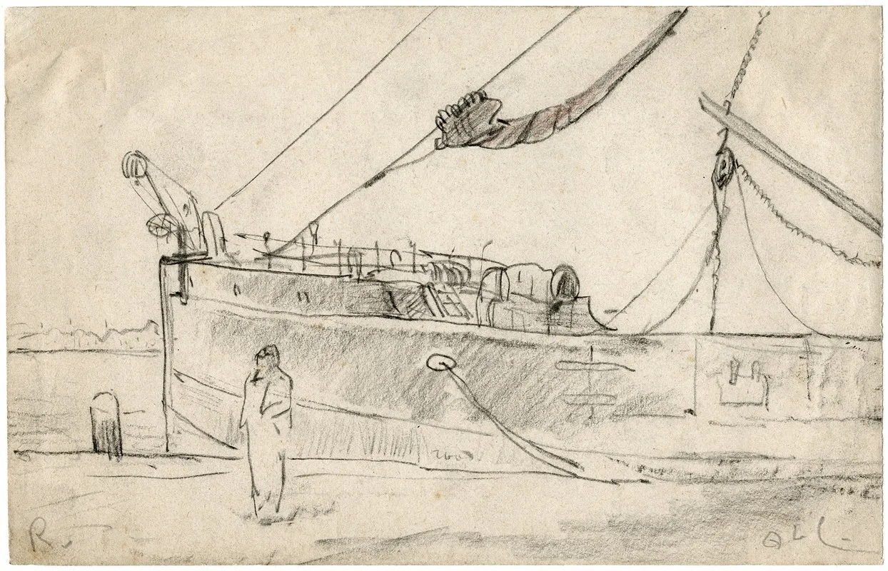 Grote Zeilboot Aangemeerd Bij De Kade