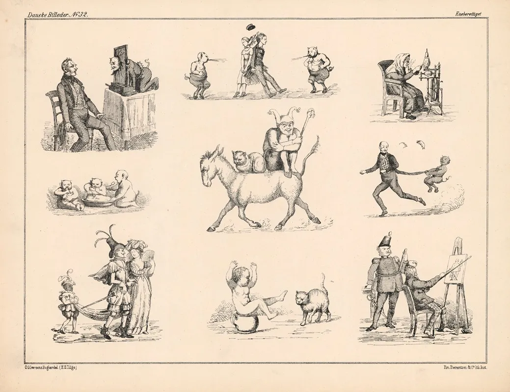 Groteske Situationer by Emil Bærentzen - Canvas Print