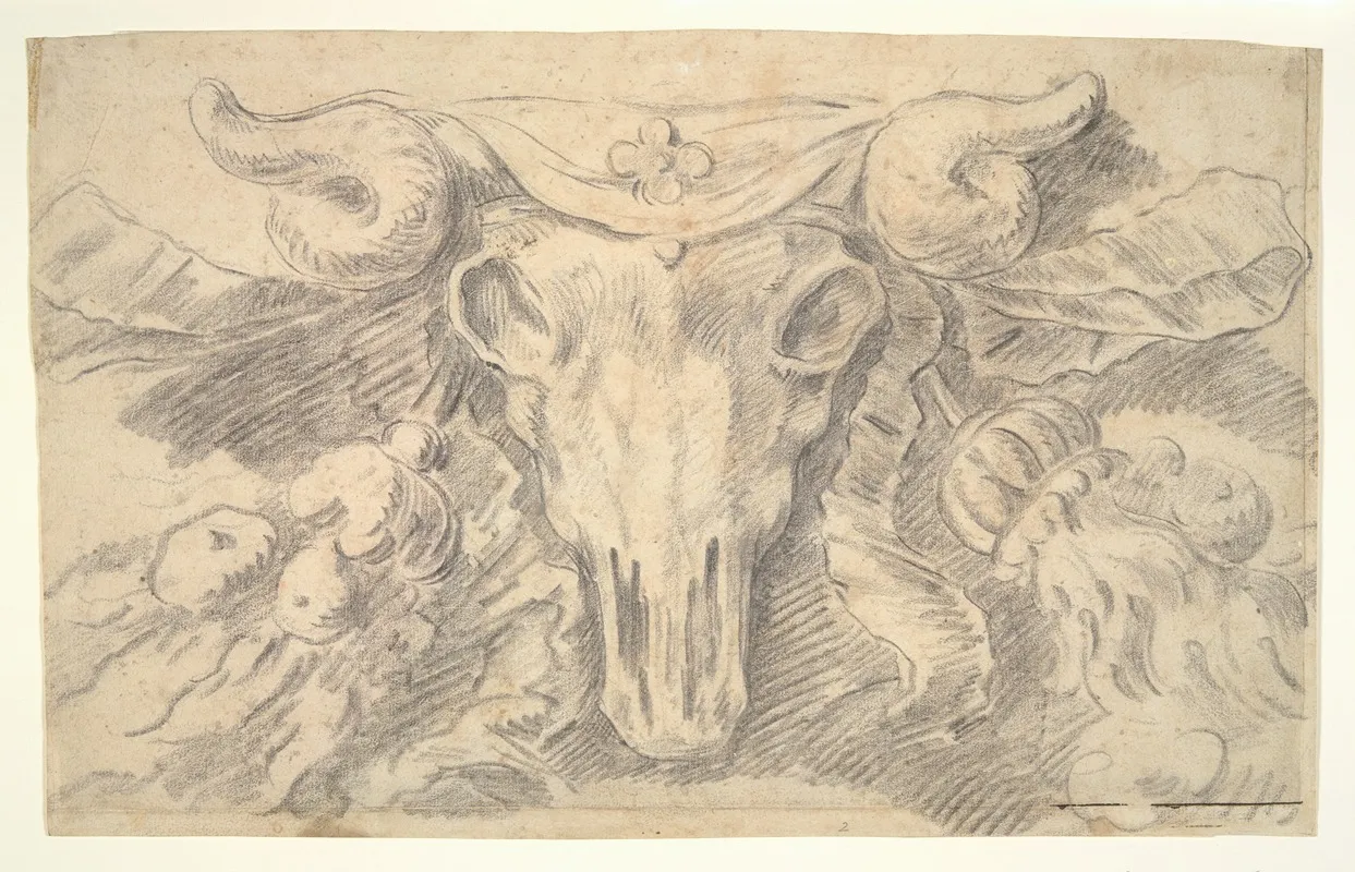 Grotesque Rams Skull