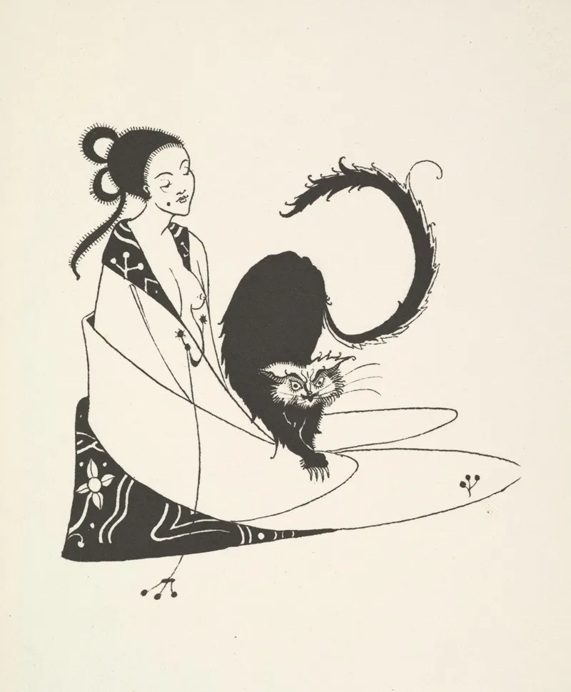 Grotesques By Aubrey Beardsley 4 by Aubrey Vincent Beardsley - Canvas Print