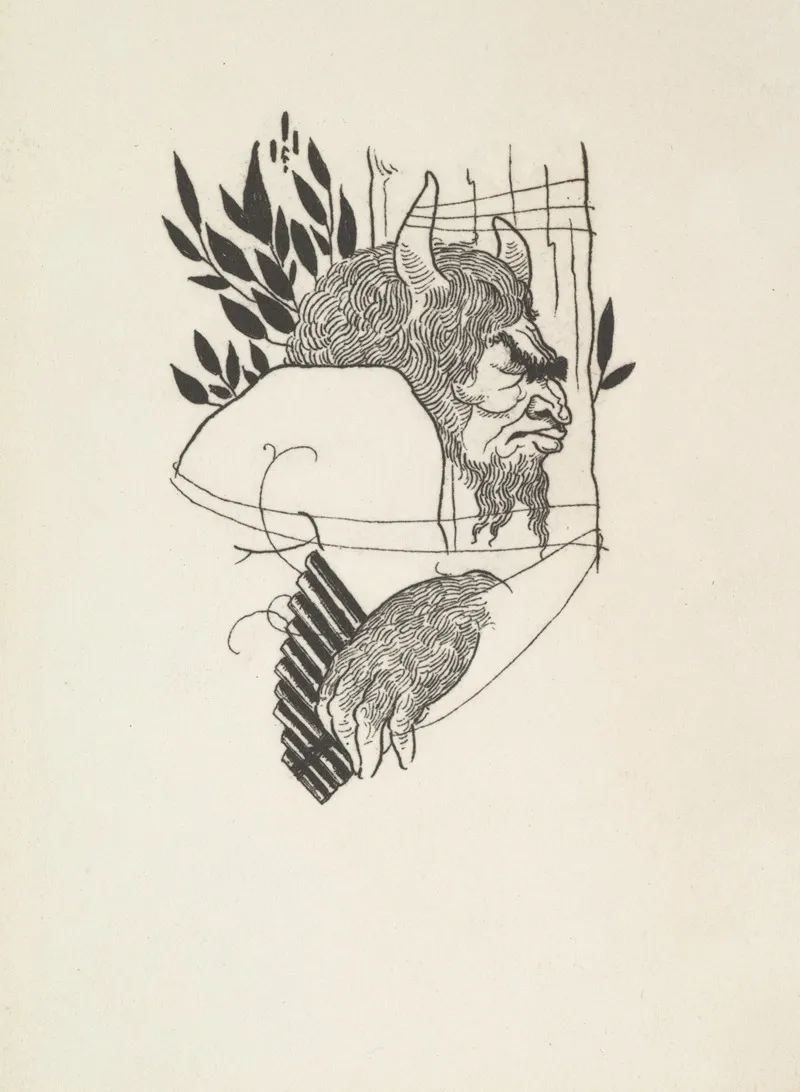 Grotesques By Aubrey Beardsley 7 by Aubrey Vincent Beardsley - Canvas Print