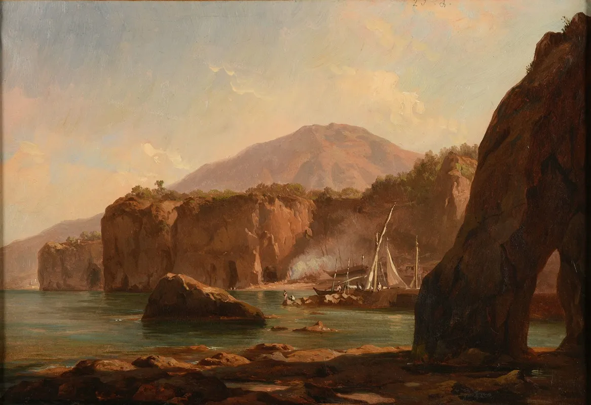 Grottes Et Falaises Au Bord De La Mer
