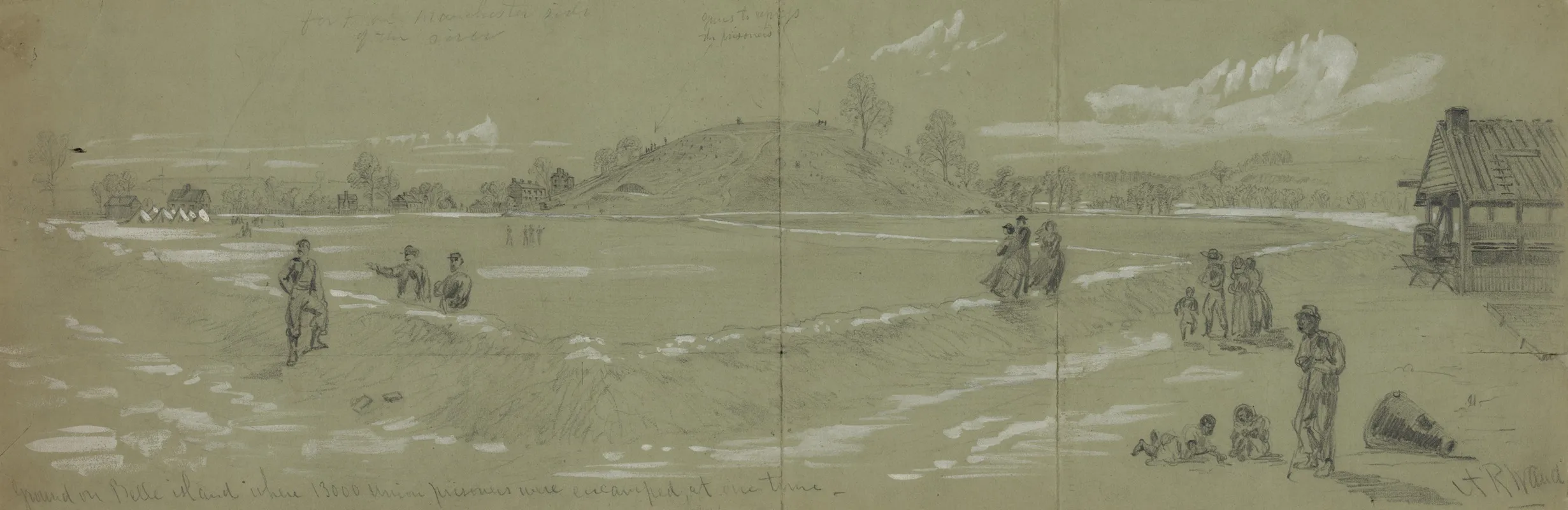 Ground On Belle Island Where 13000 Union Prisoners Were Encamped At One Time