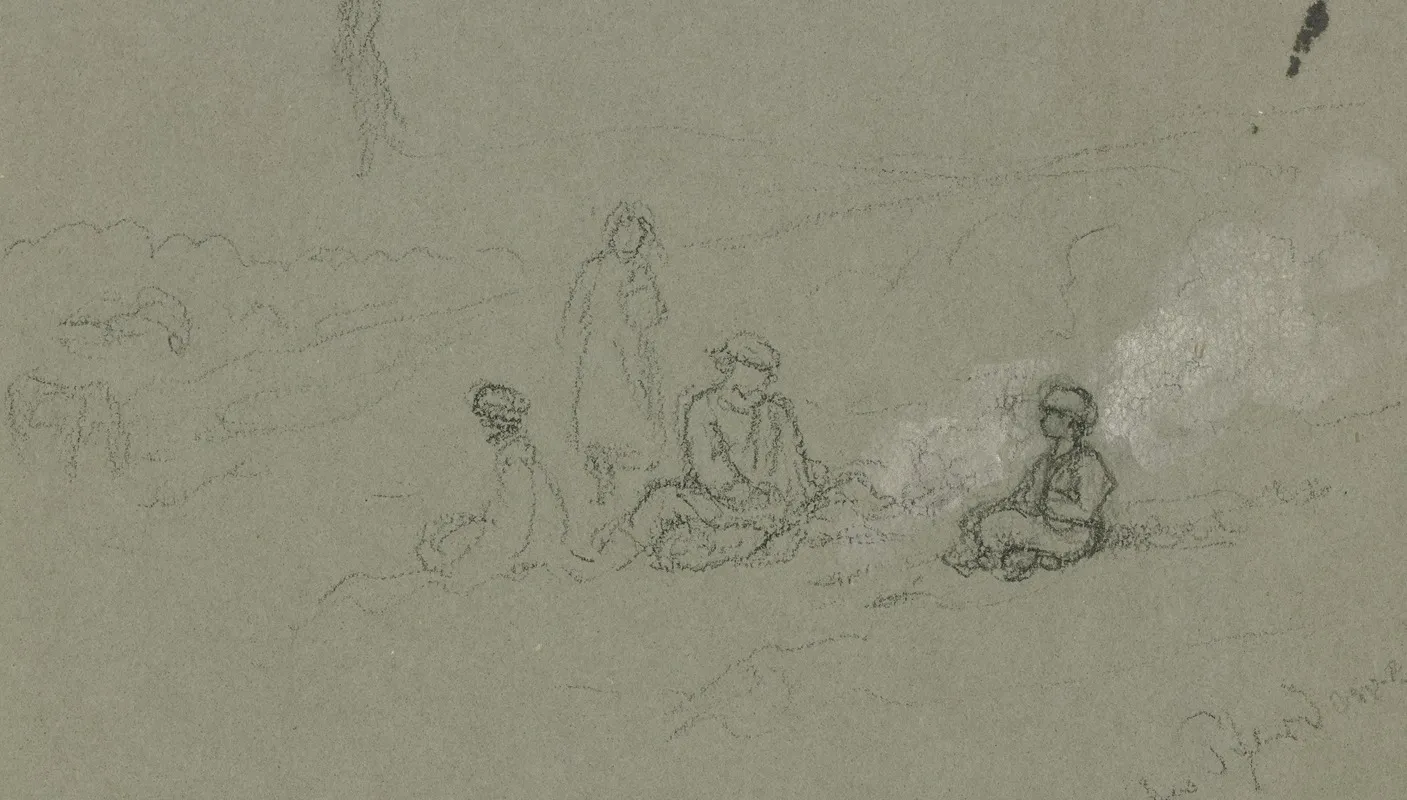 Group At A Bonfire