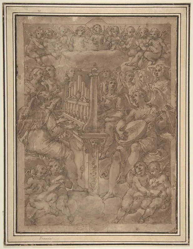 Group Of Angel Musicians by Avanzino Nucci - Canvas Print