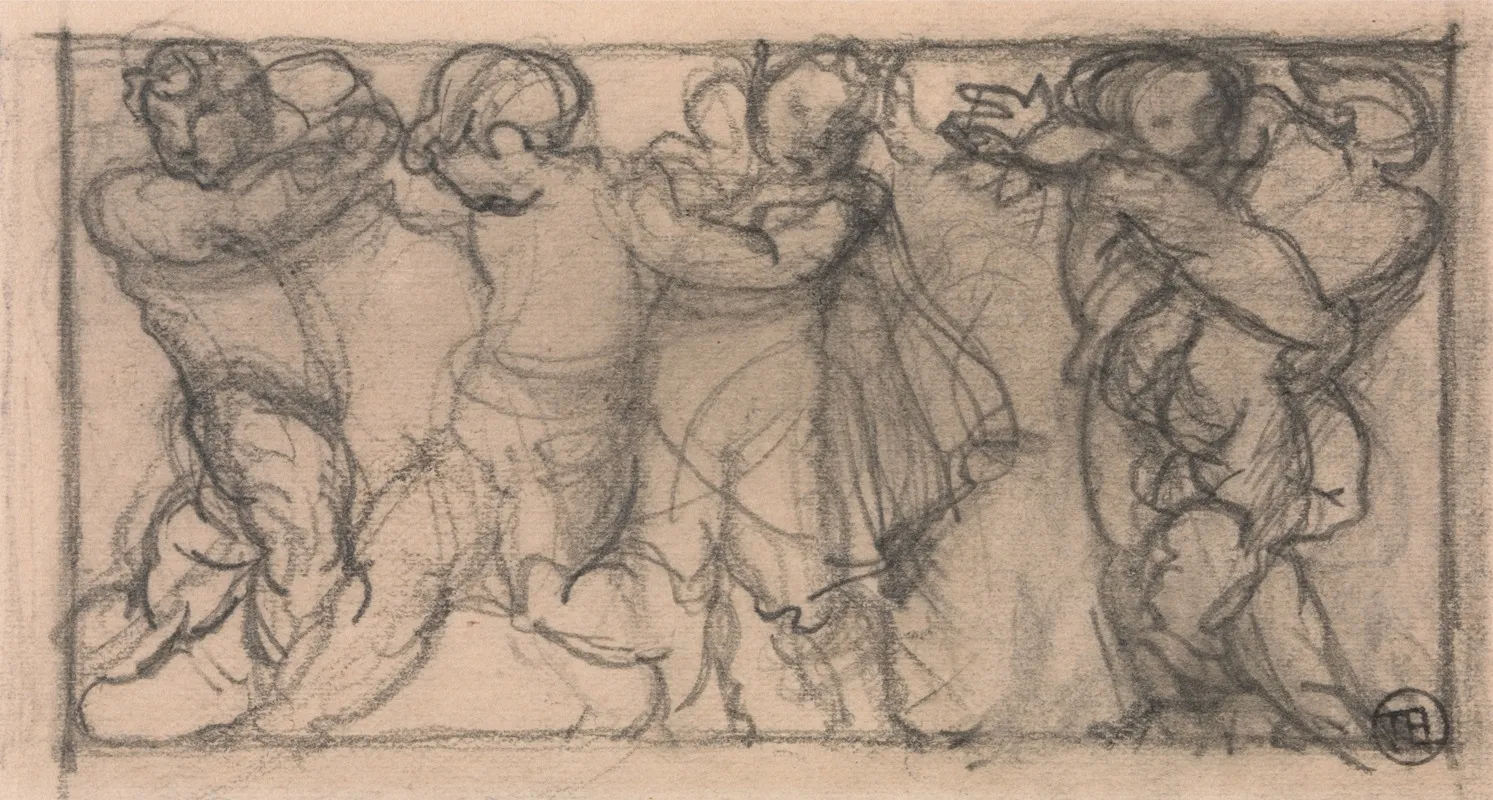 Group Of Cherubs by Alfred George Stevens - Canvas Print