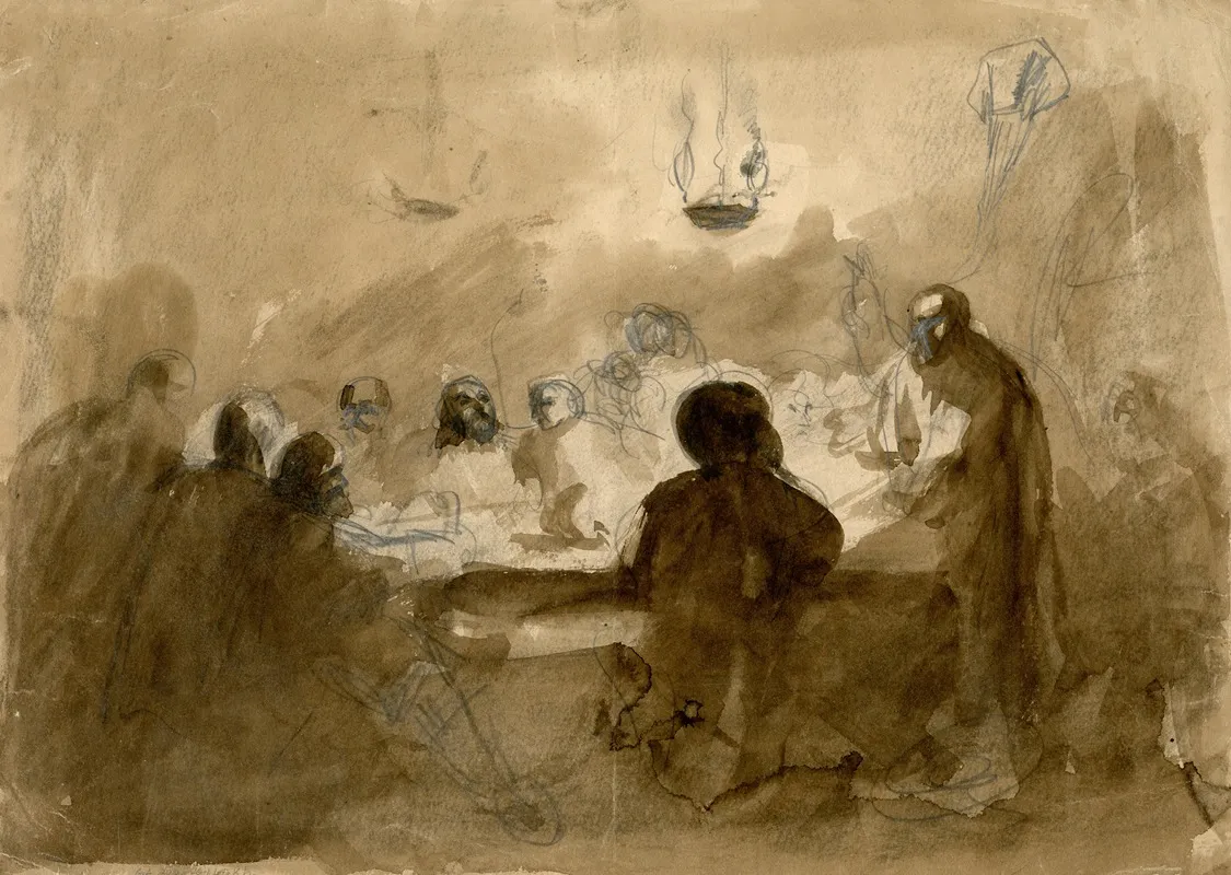 Group Of Figures At Table