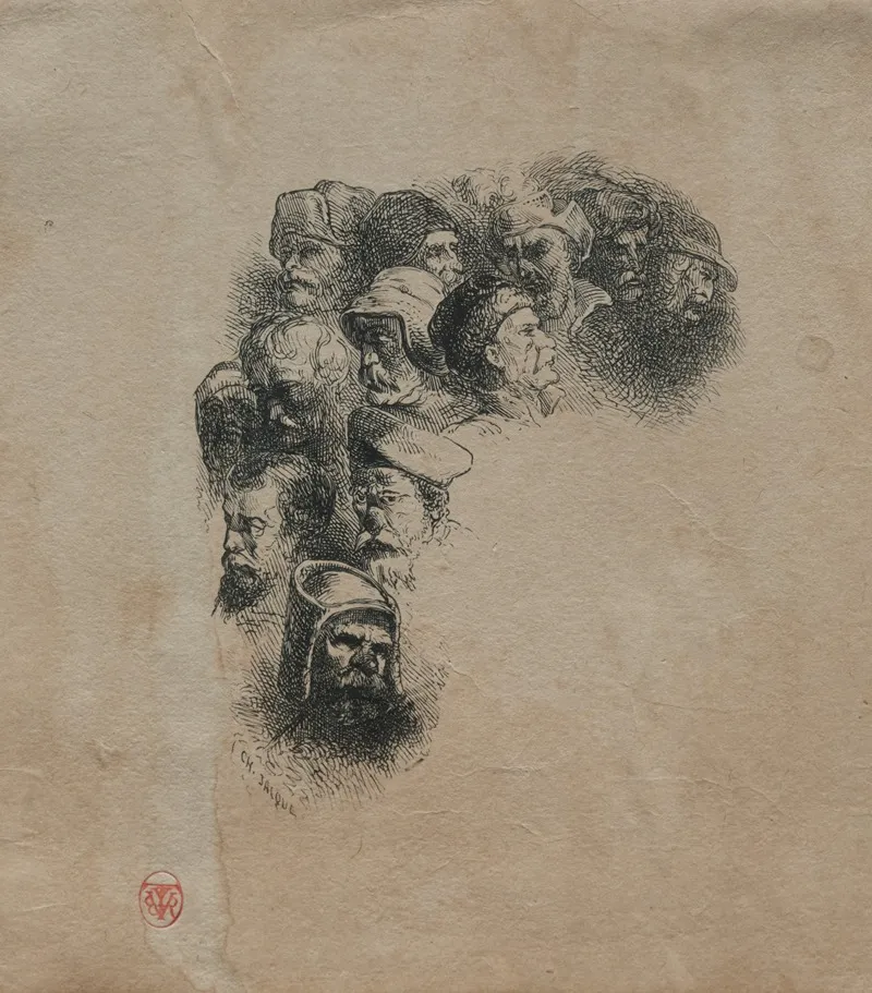 Group Of Heads After Greuze