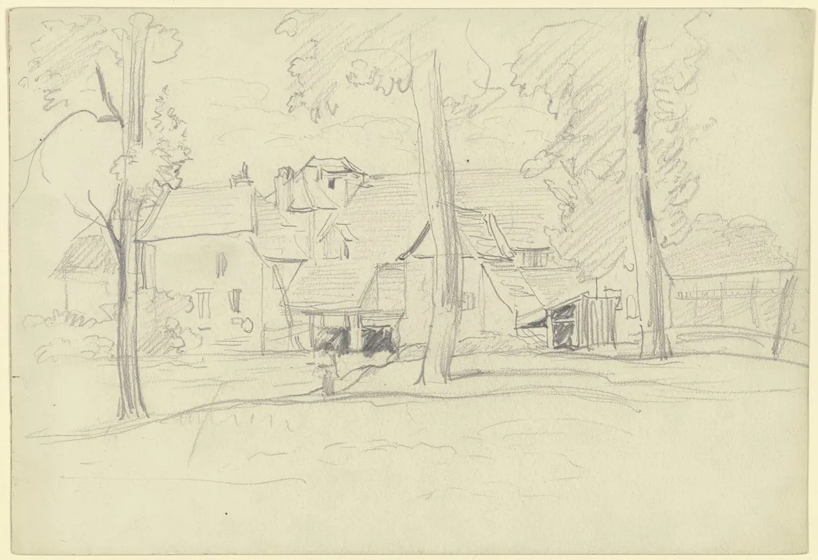 Group Of Houses With Trees