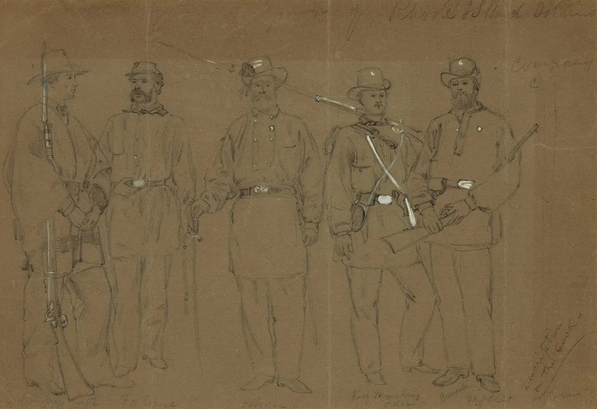 Group Of Rhode Island Soldiers Company C