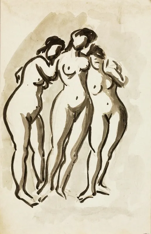 Group Of Three Female Nudes I