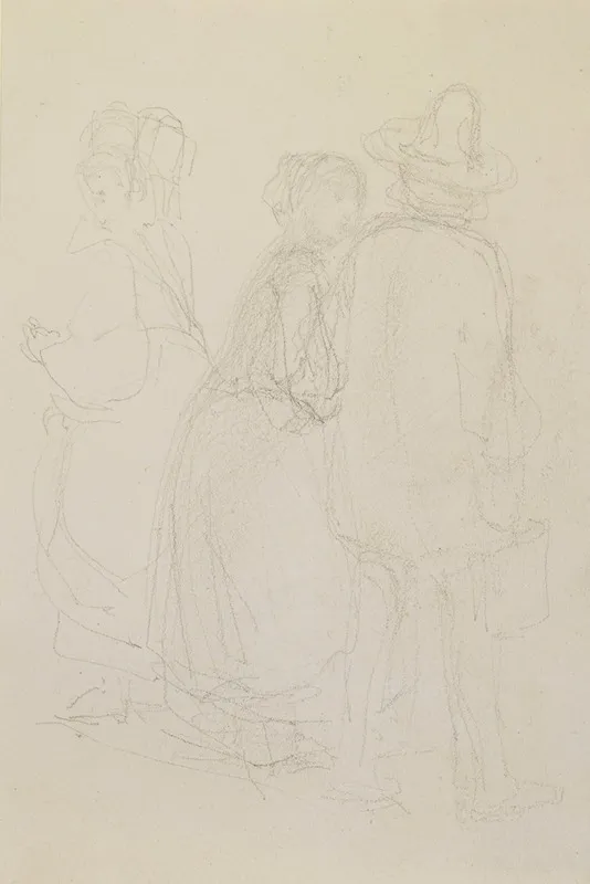 Group Of Three Standing Figures