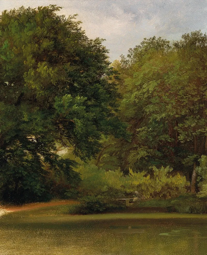 Group Of Trees In The Park by Friedrich Loos - Canvas Print