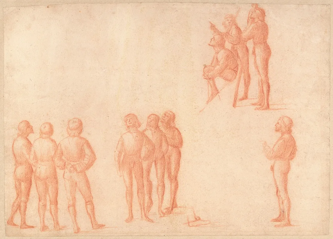 Groups Of Male Figures by Vittore Carpaccio - Canvas Print