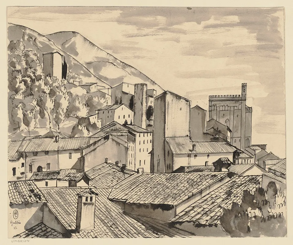 Gubbio by Hermann Lismann - Canvas Print