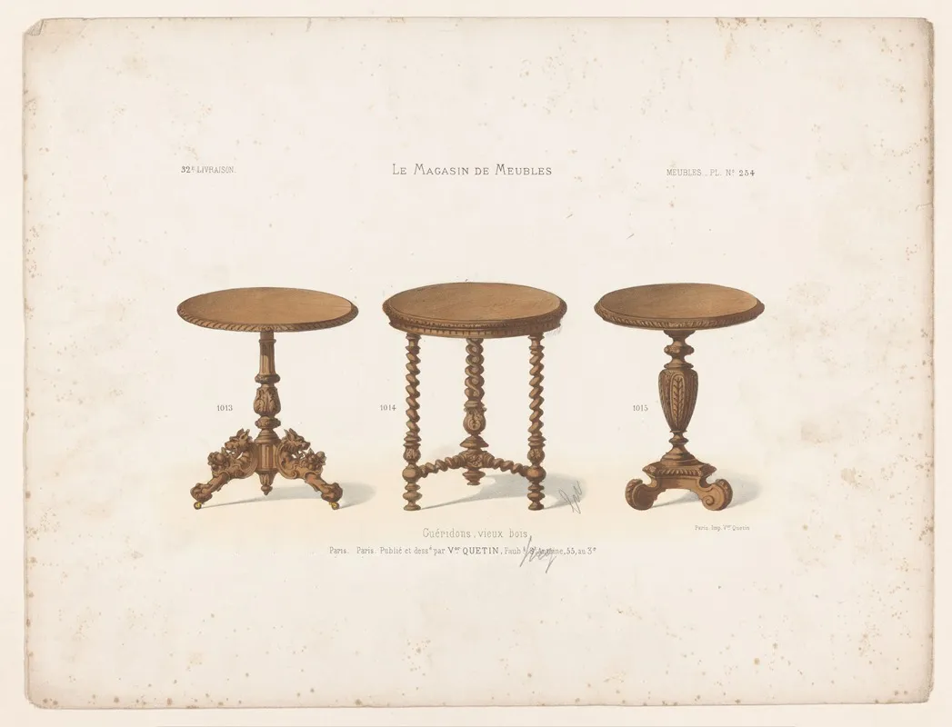 Gueridons Vieux Bois