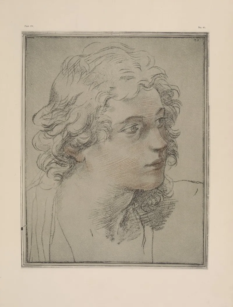 Guido Reni The Head Of A Young Man by P. &amp; D. Colnaghi - Canvas Print