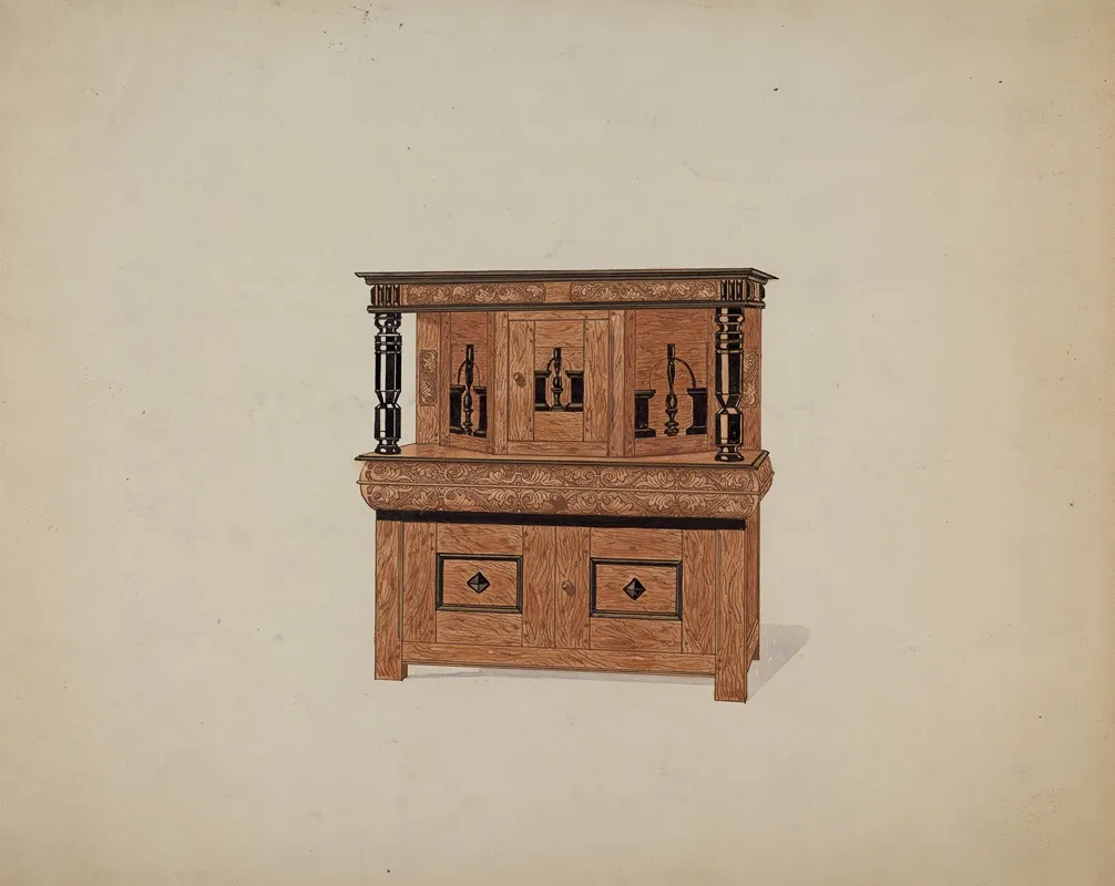 Guilford Press Cupboard by Martin Partyka - Canvas Print