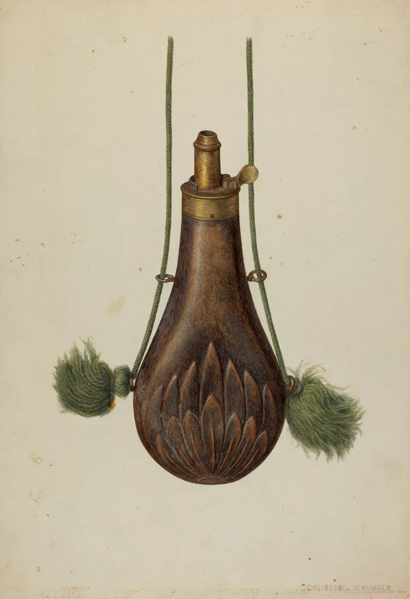 Gunpowder Flask by Christabel Scrymser - Canvas Print
