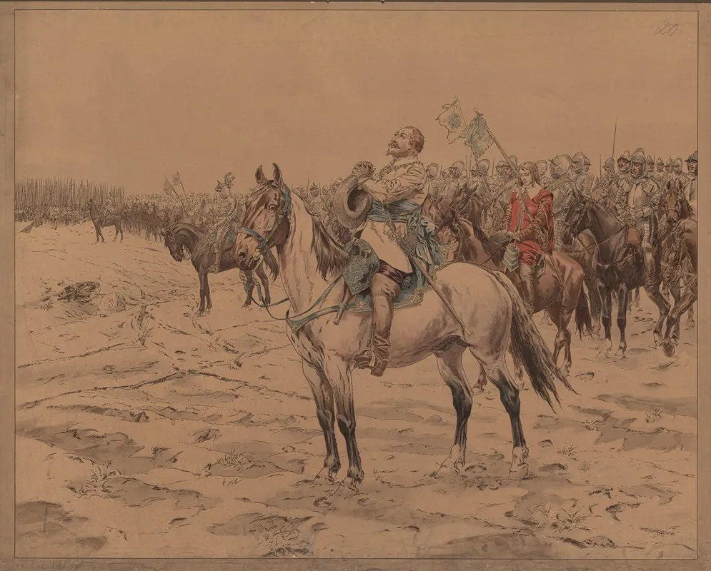 Gustav Adolf Before The Battle Of Lutzen 1632