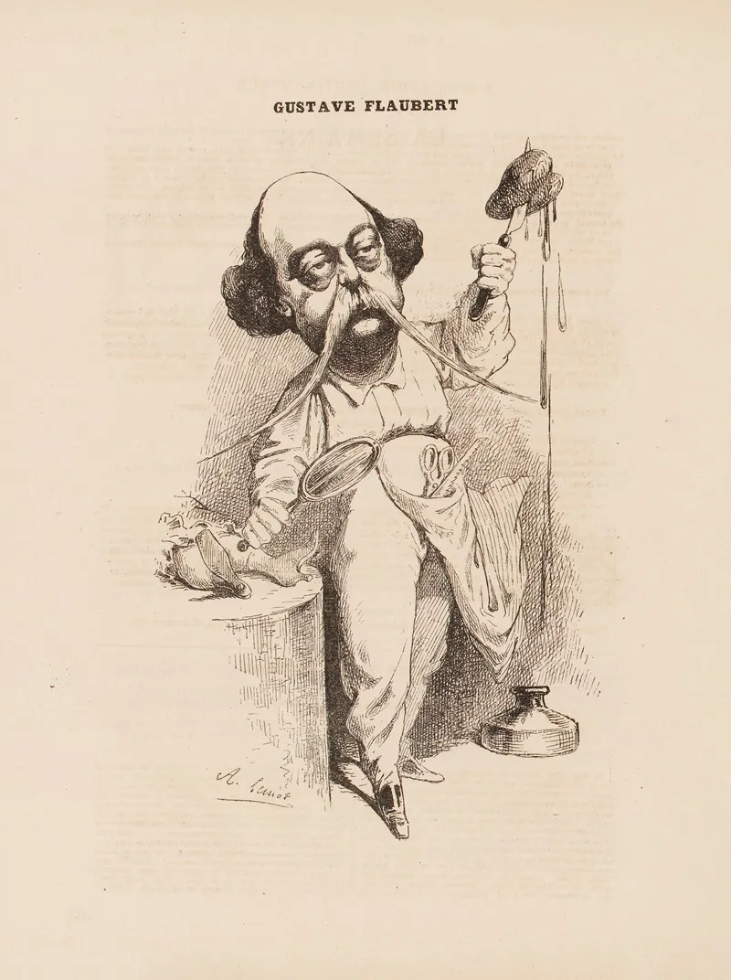 Gustave Flaubert by Valentin Achille Lemot - Canvas Print