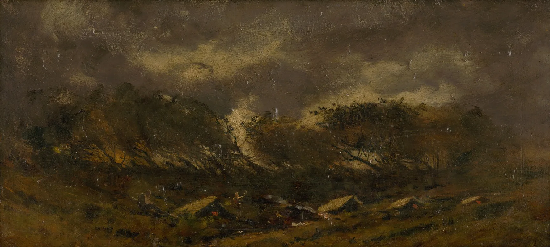 Gypsy Camp During A Storm