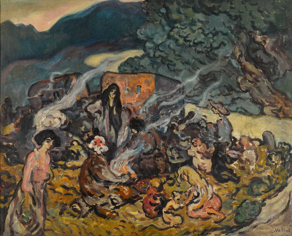 Gypsy Camp In The South by Louis Valtat - Canvas Print