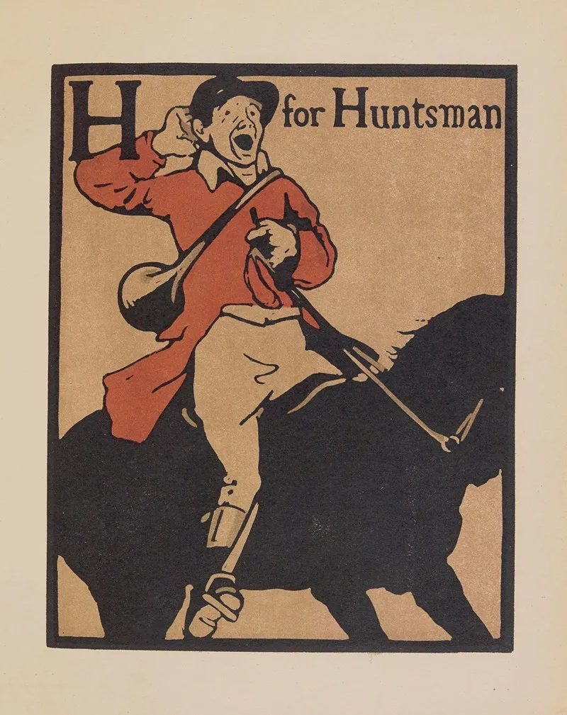 H For Huntsman by William Nicholson - Canvas Print
