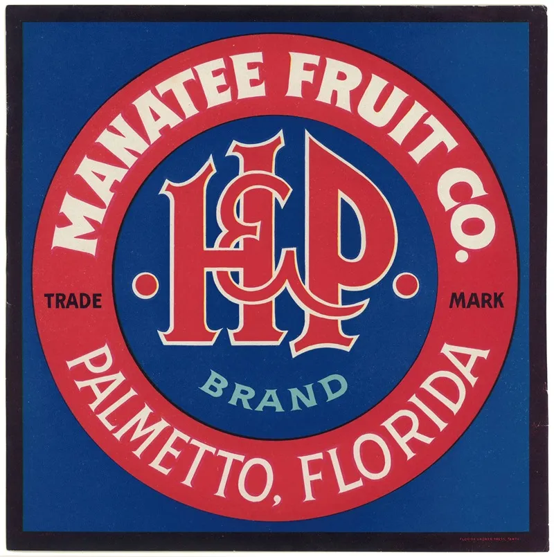 H P Brand Fruit Label
