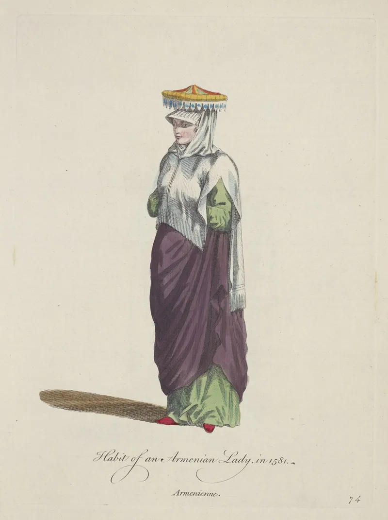 Habit Of A Armenian Ladiy In 1581 Armenienne
