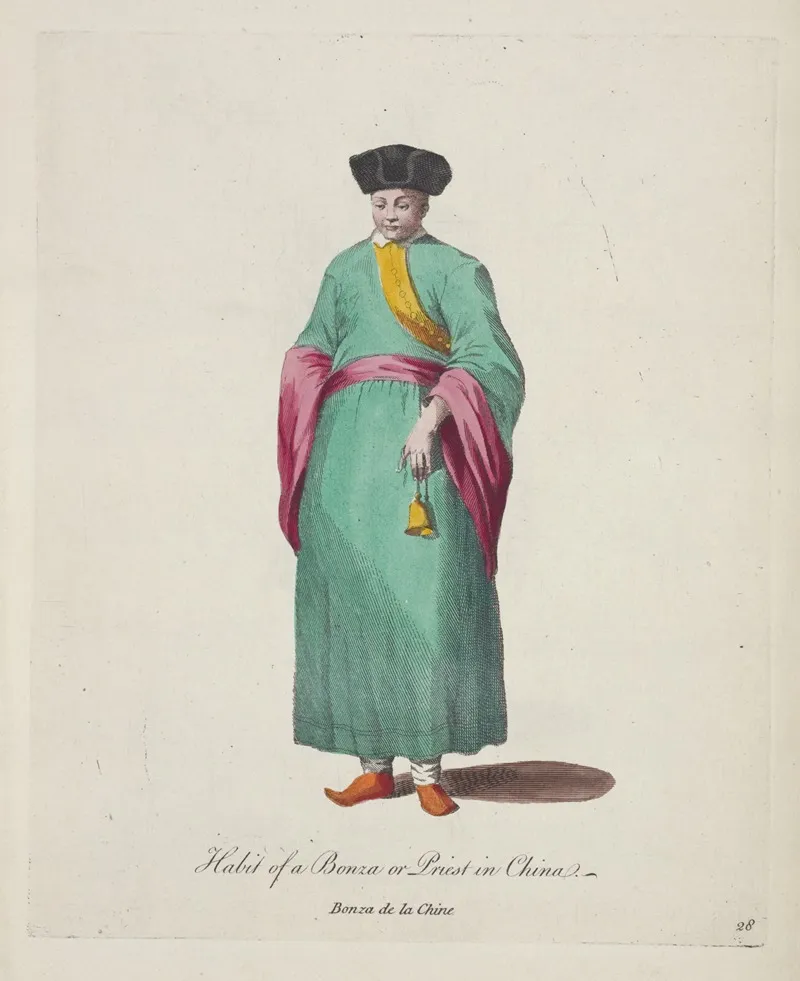 Habit Of A Bonza Or Priest In China Bonza De La Chine