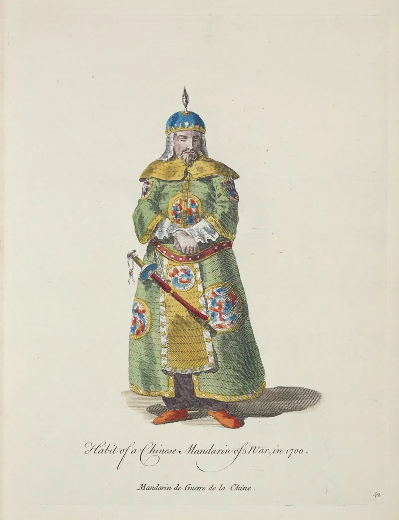 Habit Of A Chinese Mandarin Of War In 1700 Mandarin De Guerre De La Chine