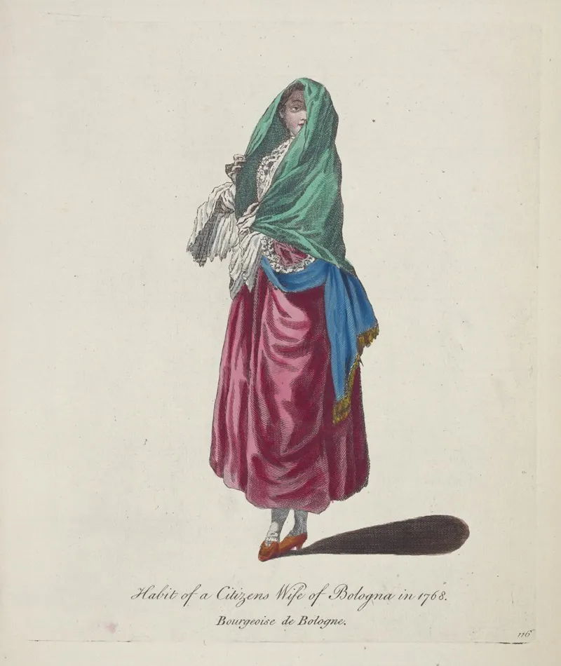 Habit Of A Citizens Wife Of Bologna In 1768 Bourgeoise De Bologne