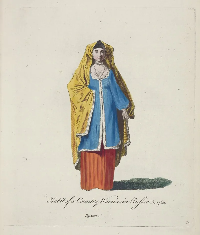Habit Of A Country Woman In Russia In 1764 Paysanne