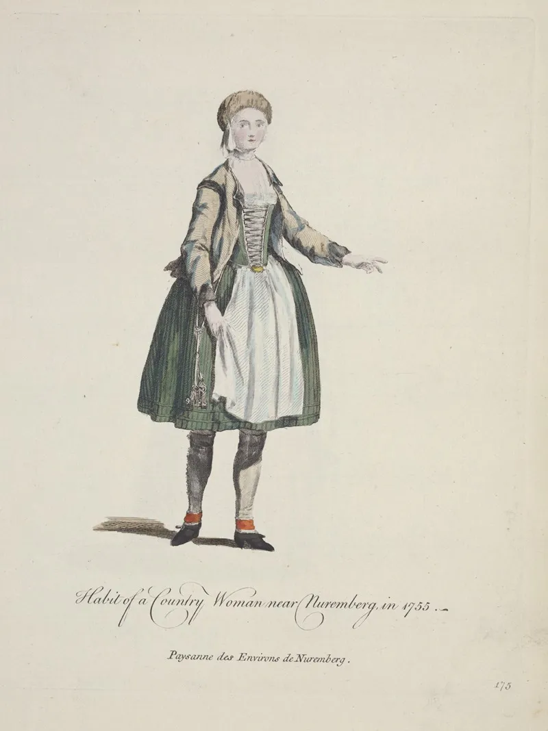 Habit Of A Country Woman Near Nuremberg In 1755 Paysan Des Environs De Nuremberg