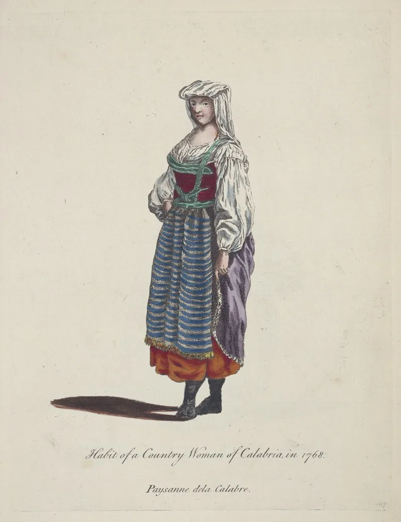 Habit Of A Country Woman Of Clabria In 1768 Paysanne De La Calabre
