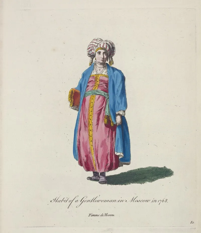 Habit Of A Gentlewoman In Moscow In 1768 Femme De Moscou