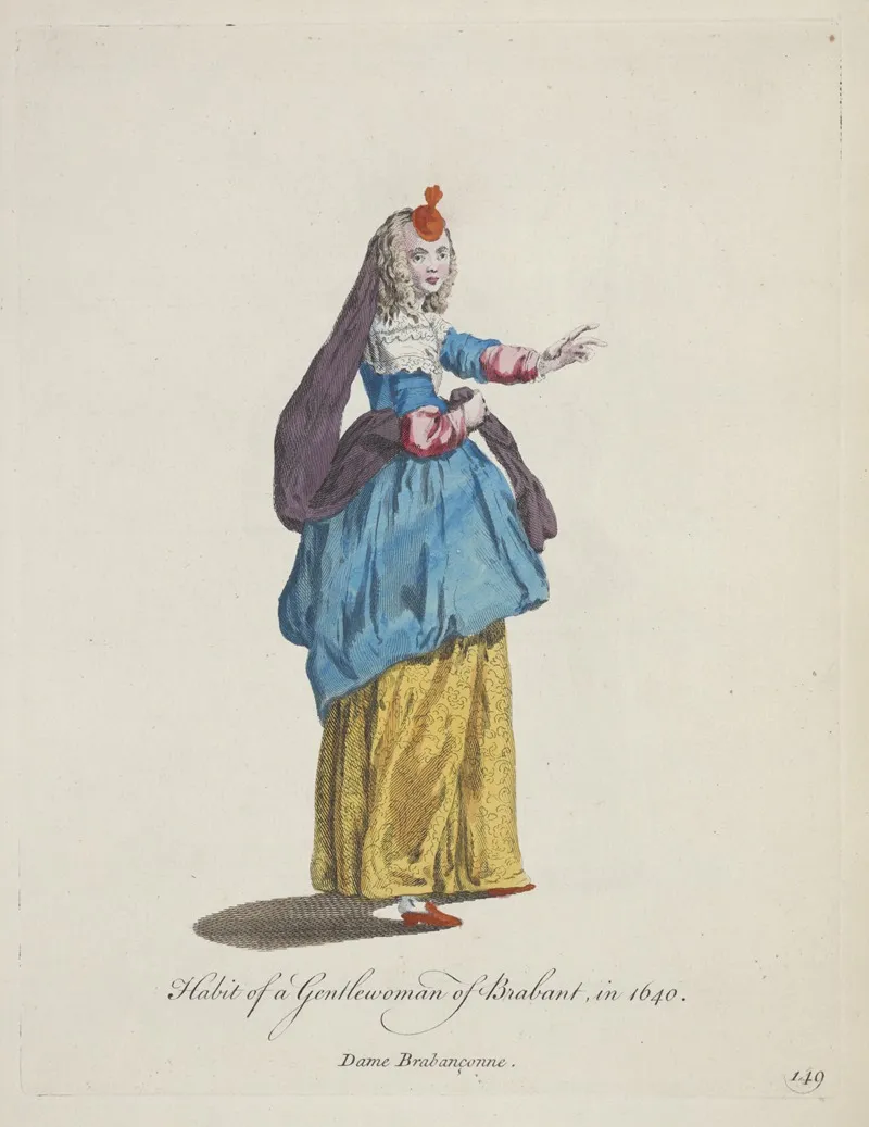 Habit Of A Gentlewoman Of Brabant In 1640 Dame Brabanconne
