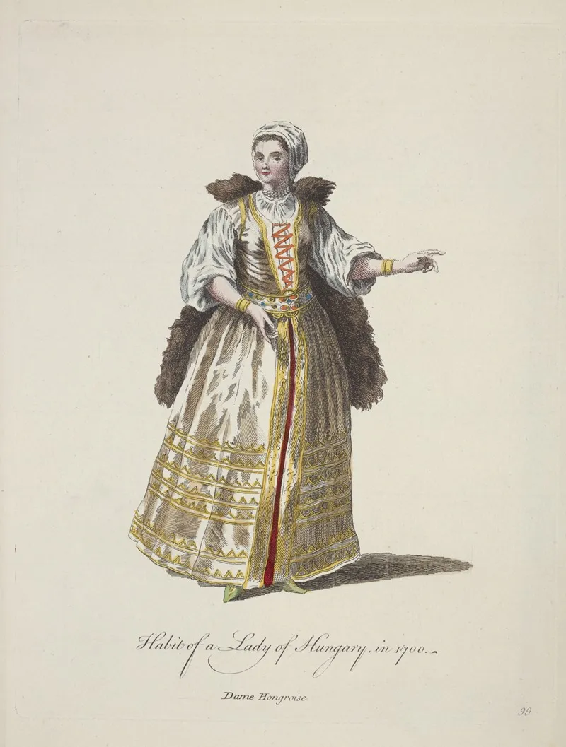 Habit Of A Lady Of Hungary In 1700