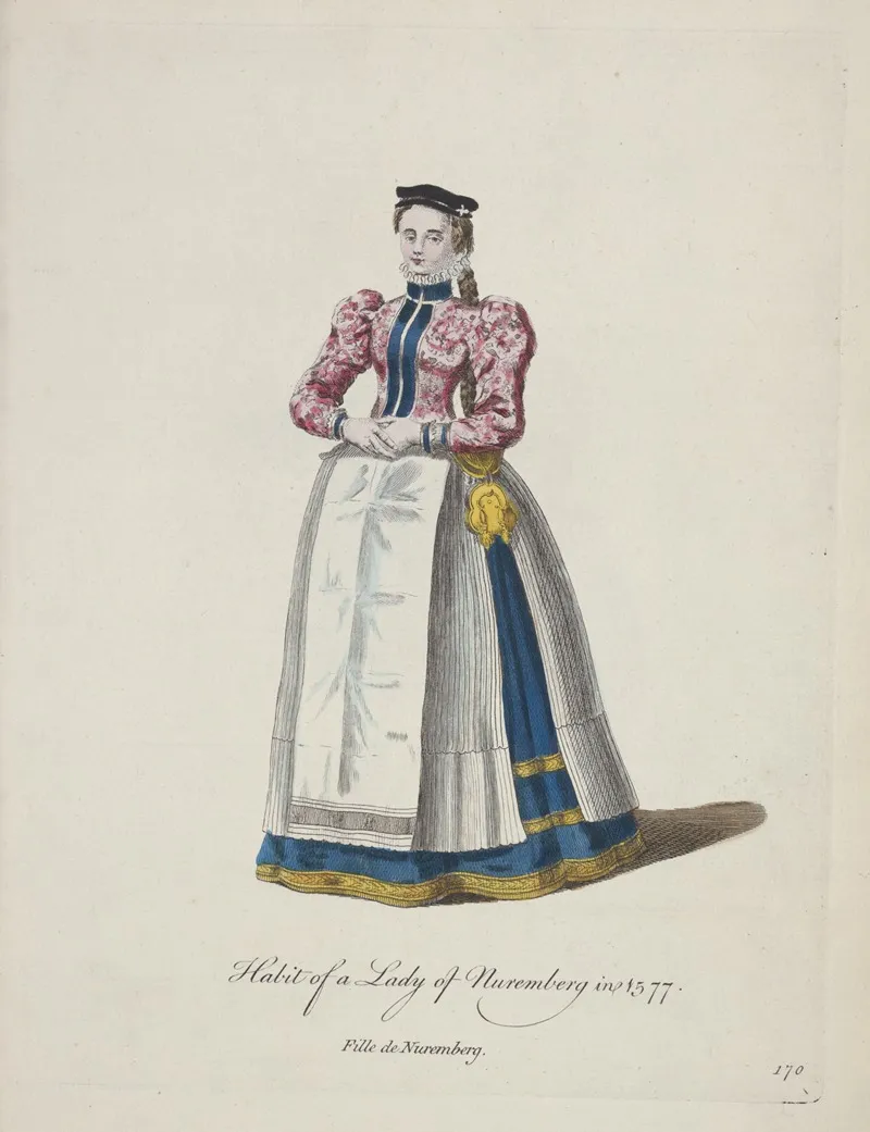 Habit Of A Lady Or Nuremberg In 1577 Fille De Nuremberg