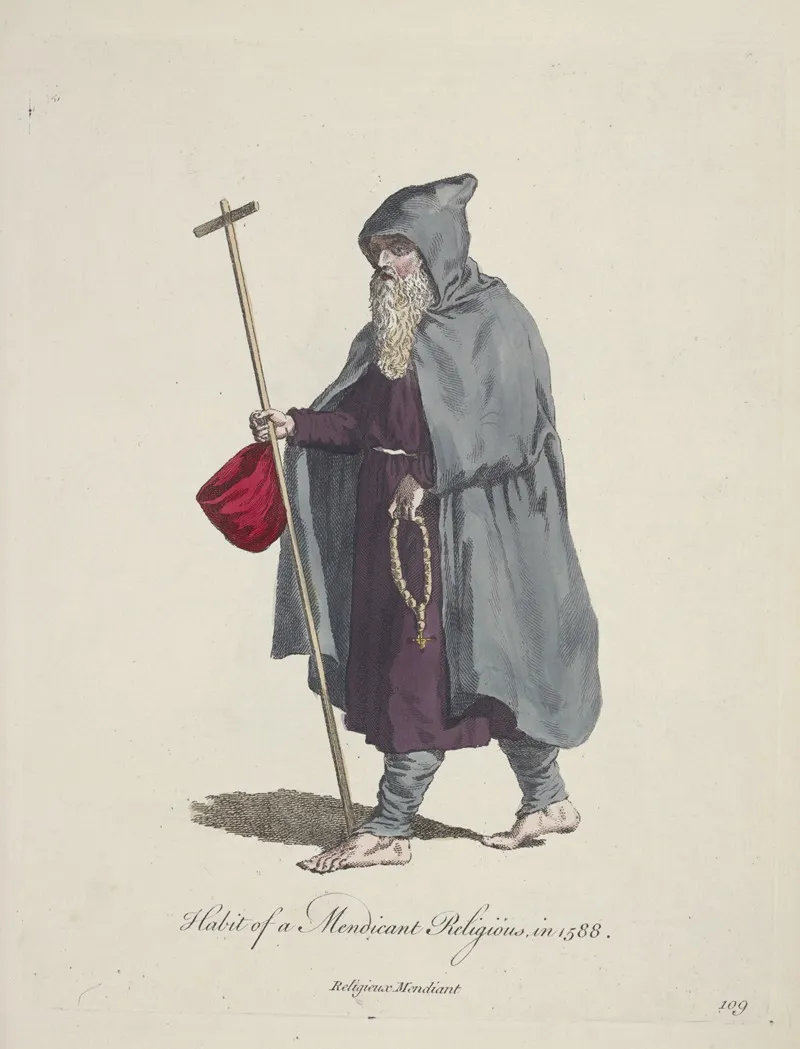 Habit Of A Mendicant Religious In 1588 Religious Mendicant