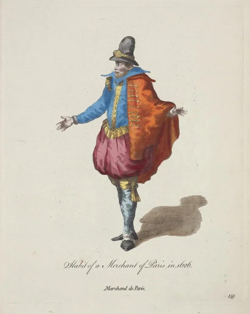 Habit Of A Merchant Of Paris In 1626 Marchand De Paris