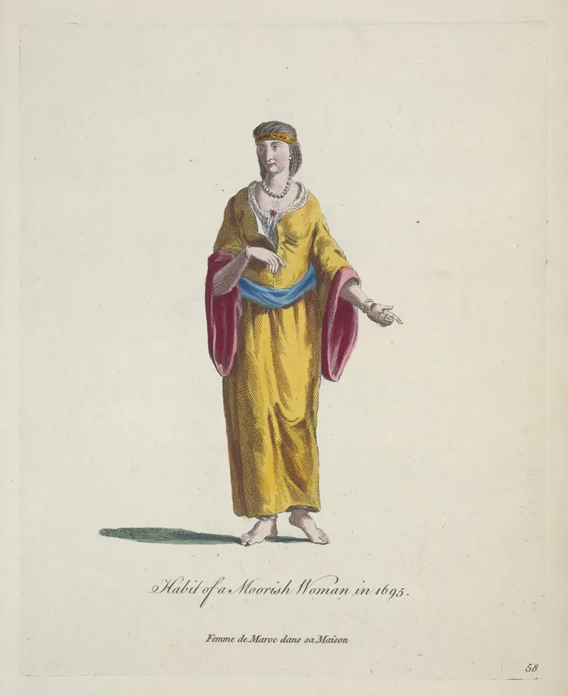 Habit Of A Moorish Woman In 1695 Femme De Moroc Dans Sa Maison