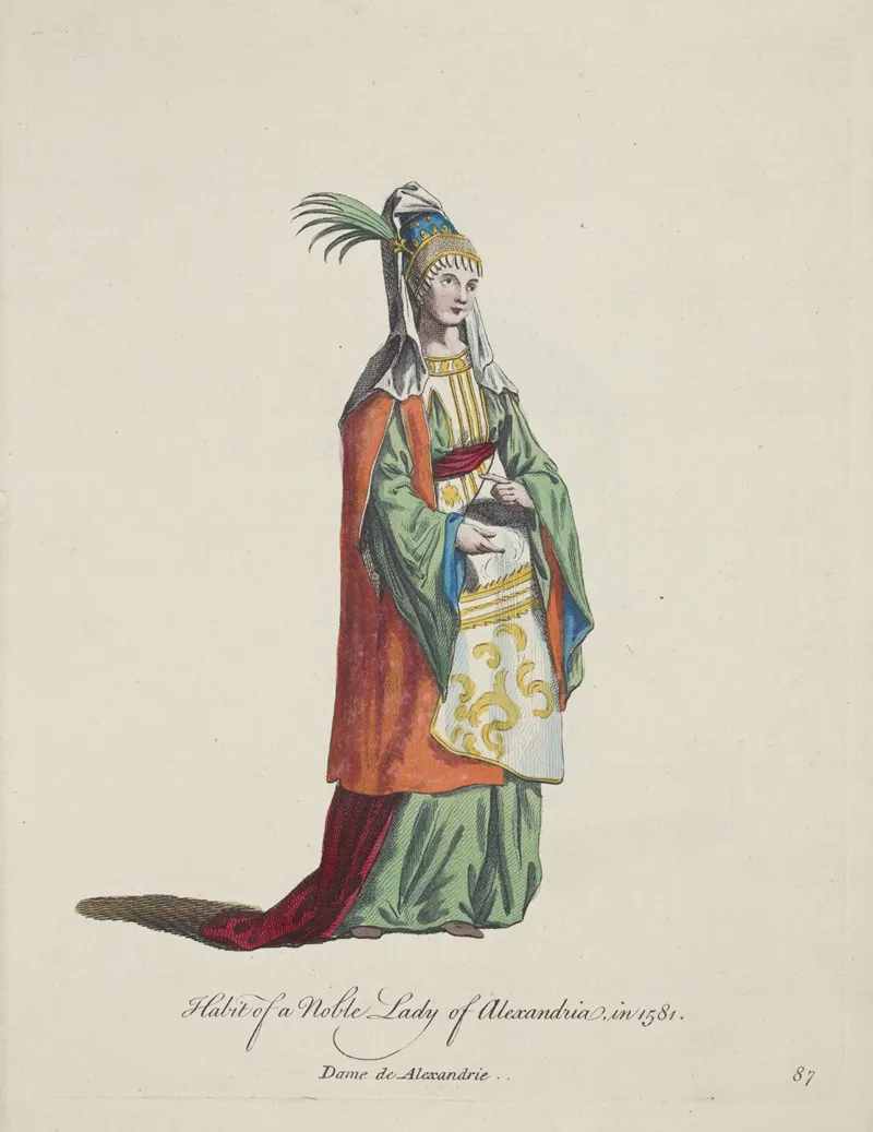 Habit Of A Noble Lady Of Alexandria In 1581 Dame De Alexandrie