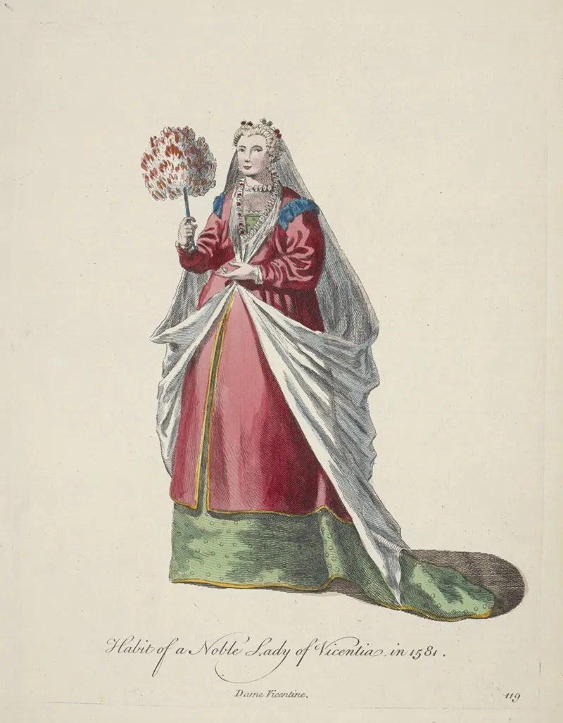 Habit Of A Noble Lady Of Vincentia In 1581 Dame Vicentine