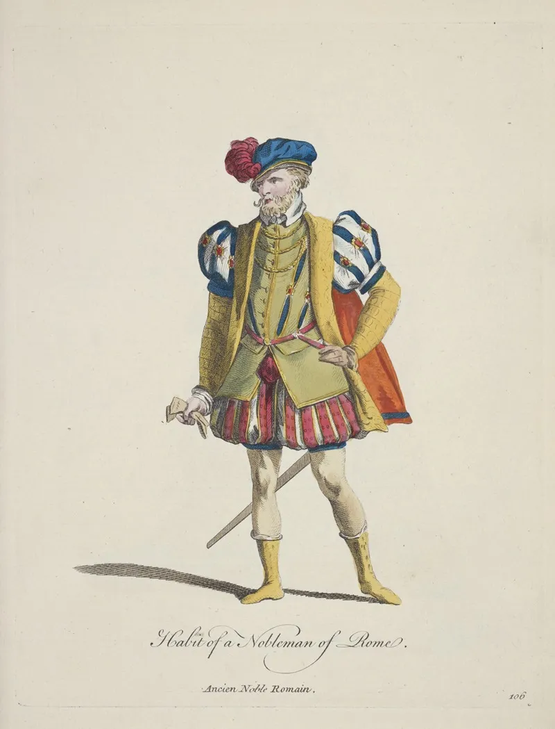Habit Of A Nobleman Of Rome Ancien Noble Romain