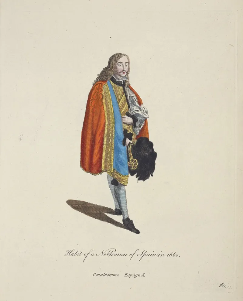Habit Of A Nobleman Of Spain In 1660 Gentilhomme Espagnol