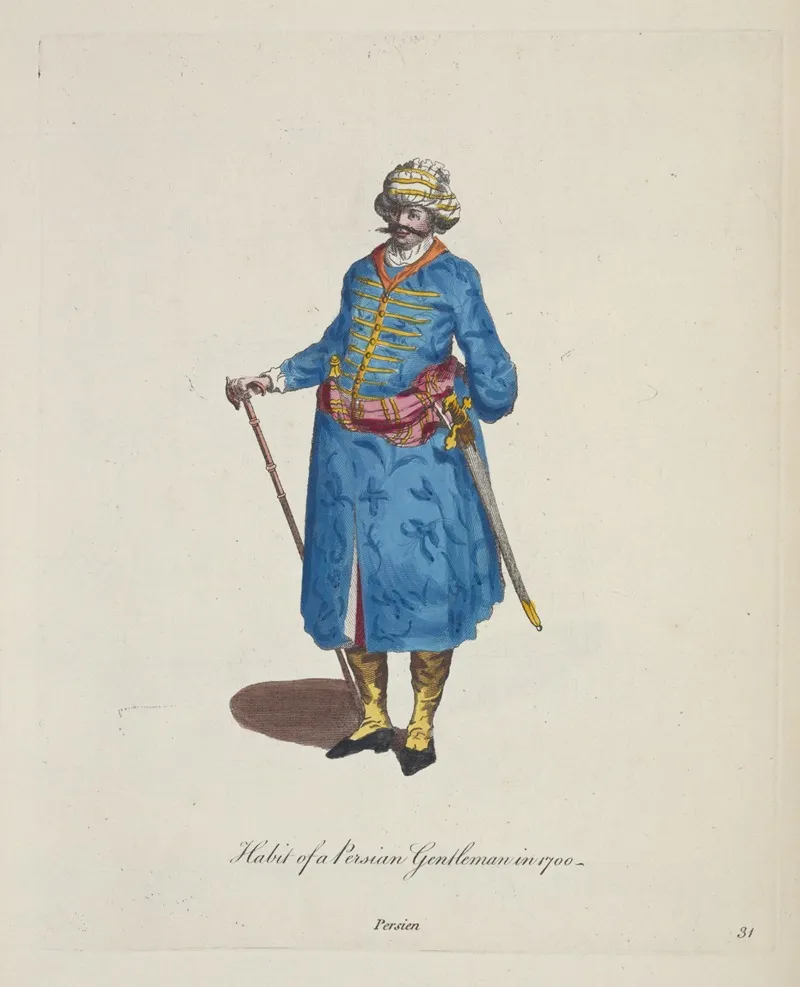 Habit Of A Persian Gentleman In 1700 Persien